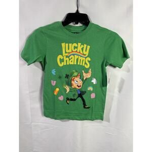 Lucky Charms Lucky Green Kids T-Shirt S Cotton Blend Short Sleeve